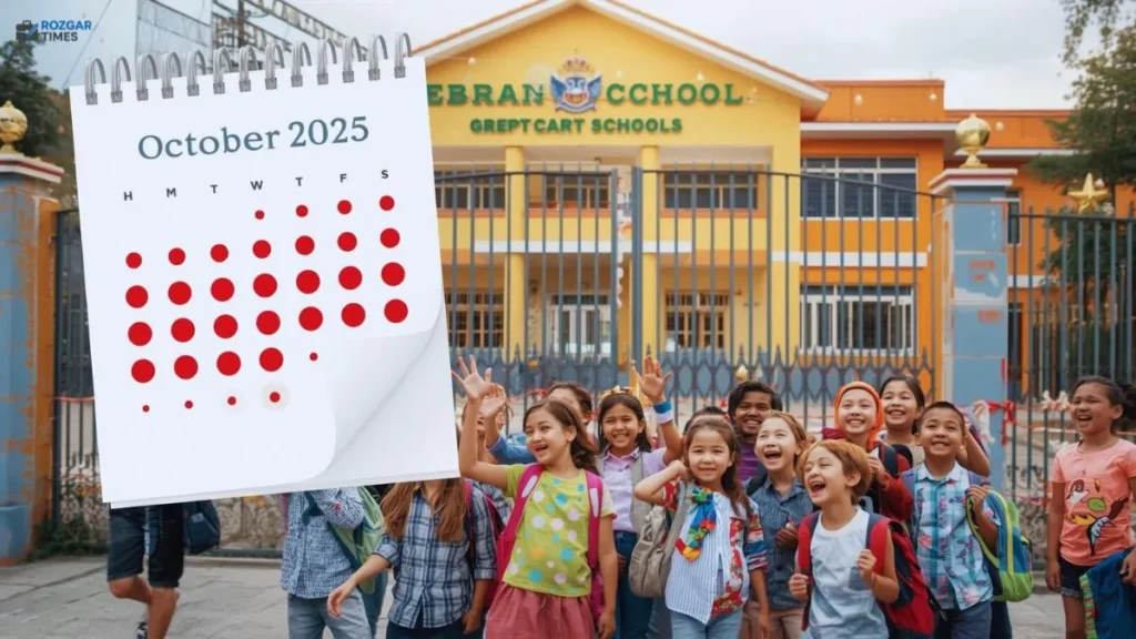 अक्टूबर 2025 स्कूल की छुट्टियां
