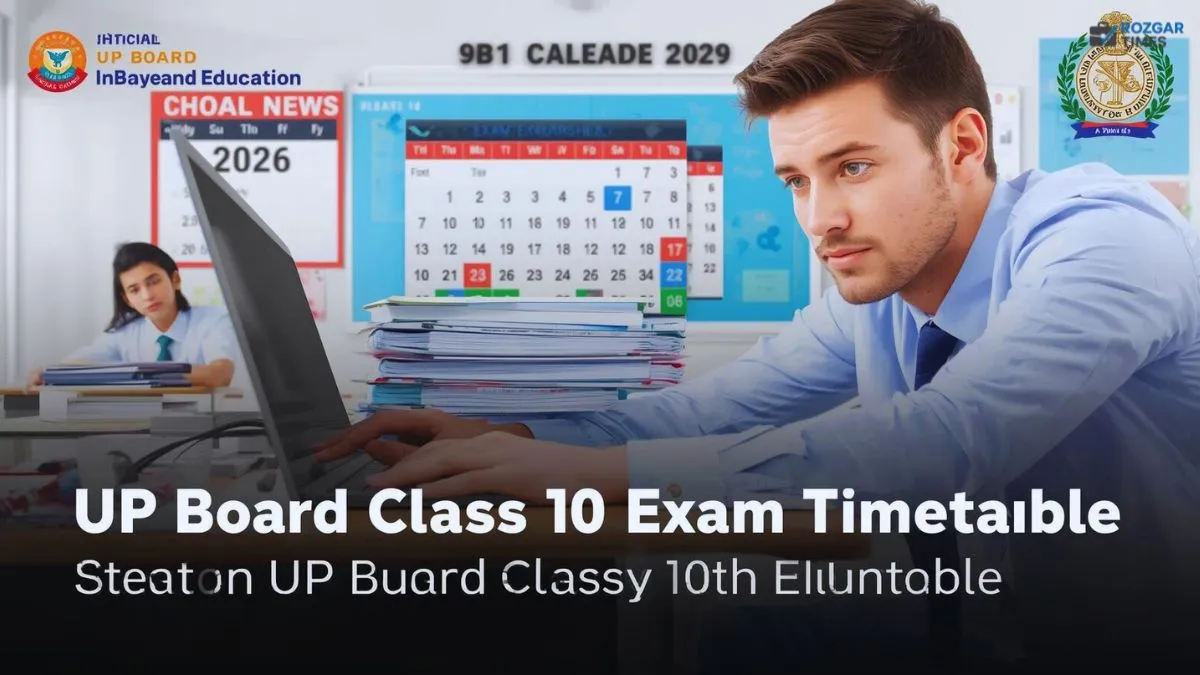 UP Board 10th Exam 2026 Date Sheet