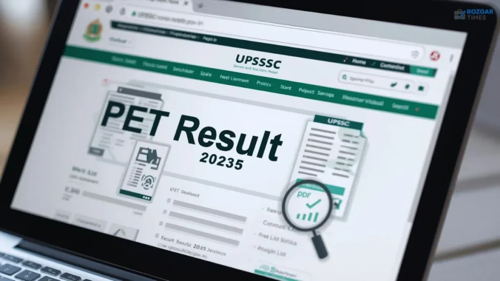 UPSSSC PET Merit List 2025 PDF